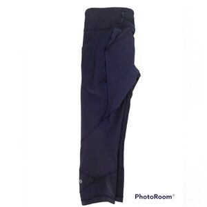 Lululemon 🍋 Pace Rival Crop 22 Navy blue leggings size 10